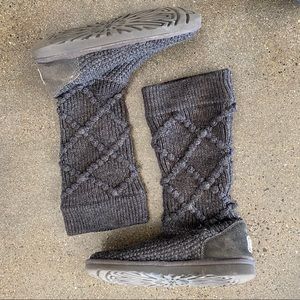 UGG classic argyle sweater knit boot gray 6